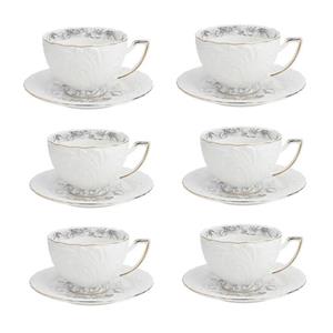 سرویس چای خوری 12 پارچه 6 نفره شاهین مدل dantella e