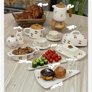 سرویس صبحانه خوری پرطرفدار سرامیکی طرح آلبالو  