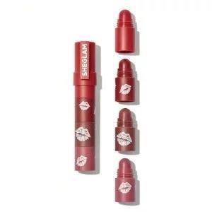 رژ لب 4 تایی مدل Mega lips رنگ Petal Stack شیگلم