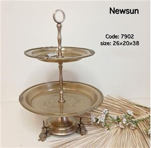 شیرینی خوری دو طبقه هندی برنج نیوسان مدل فرشته کد 7902 