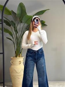 کراپ بیسیک استین بلند فینگر دار دخترانه | جنس پنبه نرم