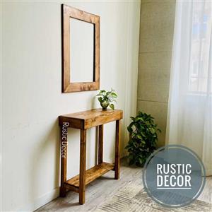 کنسول چوبی روستیک دکور مدل H7