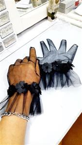 دستکش توری مچی گلدار