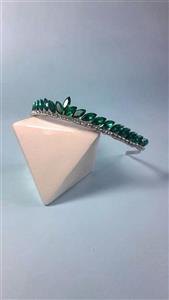 نیم تاج ظریف و زیبا با سنگ و نگین اصل