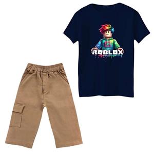 ست تی‌شرت و شلوارک پسرانه مدل روبلاکس کد 17