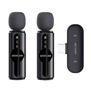 میکروفن یقه ای بیسیم شارژی  Green Lion GM-76X Microphone 3 In 1 Type-c lightning USB ANC