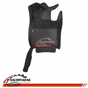 کفپوش گلدوزی موکت دار 6 بعدی گک امپو GAC EMPOW رنگ مشکی دوخت سفید