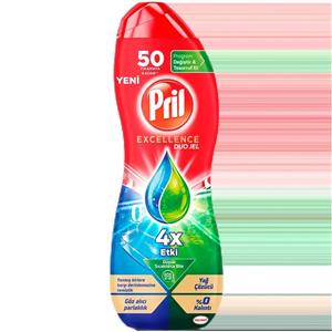 مایع ماشین ظرف‌شویی دوفاز ۹۰۰ میل چربی‌زدا پریل | Pril Excellence Duo Gel Grease Cutting 900 ml