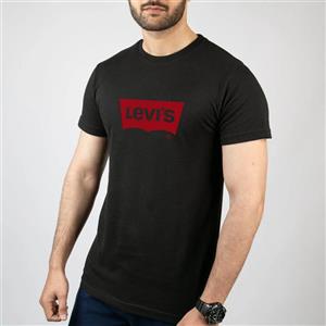 تیشرت آستین کوتاه مشکی طرح برند لیوایز Levi's | استایل اسپرت | کد BR059