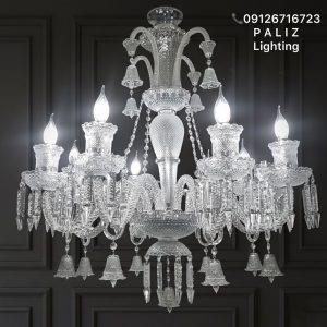 لوستر کریستال باکارات طرح فرانسه آویز زنگوله ای