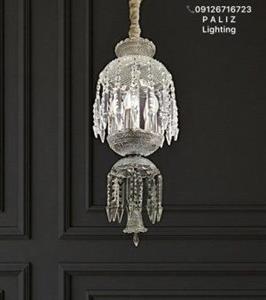 آویز مدل باکارات سفید 4 لامپه