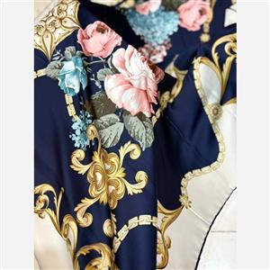 روسری ابریشم ژاکارد قواره 110 وارداتی ساتن ابریشم مجلسی زنانه دور دوز