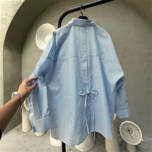 شومیز راه راه پشت گره ای