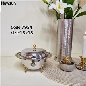 شکلات خوری هندی استیل برنج نیوسان مدل برگ کد 7954 