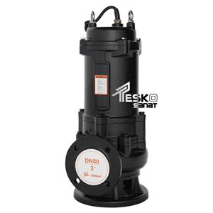 لجن کش 33 متری ۳ اینچ ۵/۵ اسب ۳ فار ورما WQ30_26_4 | لجنکش صنعتی بدنه چدن