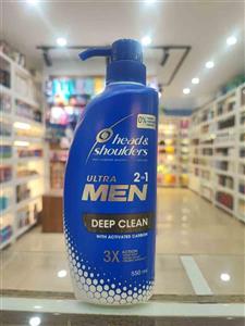 شامپو ضد شوره پمپی هد اند شولدرز 2 در 1 مدل Deep Clean حجم 550 میلی لیتر