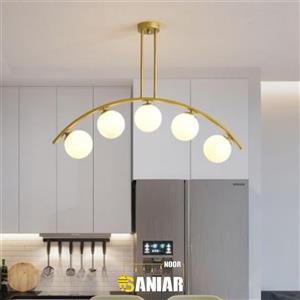 لوستر کانتری مولکولی | طراحی گرم روستیک با فرم مدرن