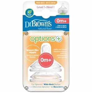 سرشیشه پهن 0 ماه مناسب نوزادان زودرس دکتر براون Dr Browns بسته دو عددی