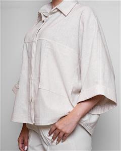 شومیز لینن ساده زنانه ناری مد مدل غزل S2523