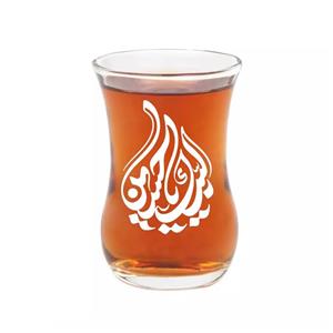 استکان کمر باریک دسته دار لبیک یا حسین طرح اشک ویژه ایام محرم
