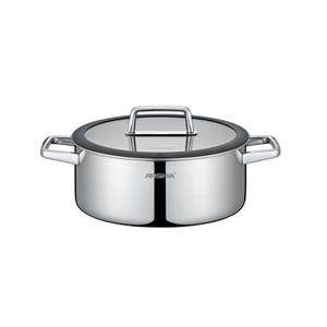 ماهی تابه دو دسته عرشیا مدل SS050-3341 سایز 28 سانتی متری کف لیزری اورجینال