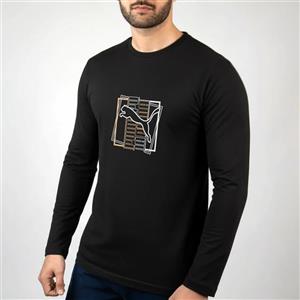 تیشرت آستین بلند مشکی طرح پوما Puma | استایل اسپرت | کد BR192
