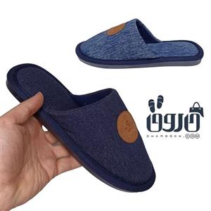 دمپایی حوله ای جلوبسته نیکتا مدل 10000-23 طرح جین کد 1685