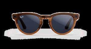 عینک هوشمند Ray‑Ban Meta Headliner – Shiny Caramel Transitions Sapphire Size 50