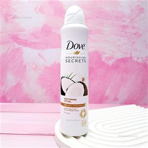اسپری ضد تعریق داو مدل Nourishing Secrets با رایحه نارگیل و گل یاس حجم 250 میل