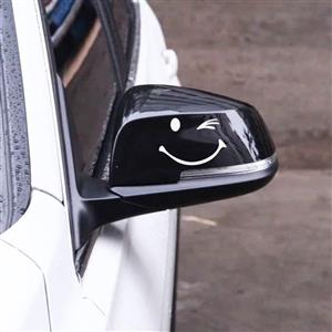 بر چسب آینه ماشین لبخند بسته دو عددی 