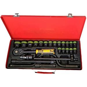 جعبه بکس 24 پارچه فشارقوی درایو 1/2 اینچ تات تولز TAT TOOLS (پسکرایه)