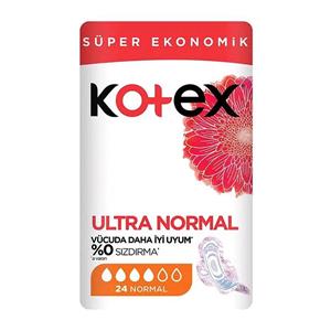 نوار بهداشتی روز کوتکس اولترا مدل ضد حساسیت ULTRA NORMAL بسته 24 عددی واردات قانونی ارسال از منطقه آزاد ارس