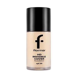 کرم پودر فلورمار Invisible Cover HD Foundation SPF 30 با پوشش سبک و درخشان طبیعی 