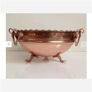 کاسه گوشواره دار مسی سه پایه سایز 5 نانو شده زنجان با کیفیت عالی