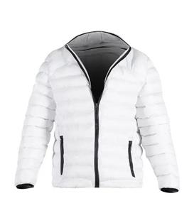 48734  کاپشن اسپرت مردانه بادی کلاه دار سفید