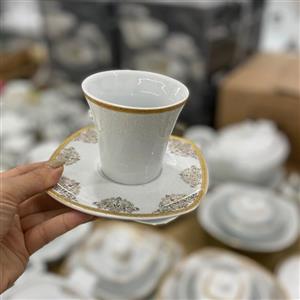 فنجان نعلبکی چینی پردیس درجه یک12پارچه(پس کرایه)جهیزیه کادویی،سرویس عصرانه خوری