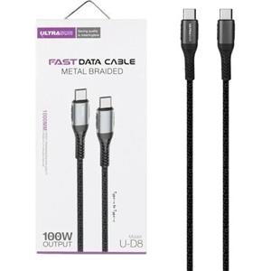 کابل فست شارژ Type-C به Type-C UltraSur مدل U-D8