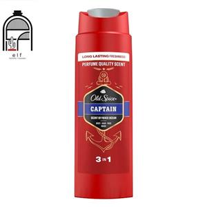 شامپو مردانه 3 در 1 Old Spice مدل CAPTAIN | رایحه‌ ی خنک دریایی و مرکبات