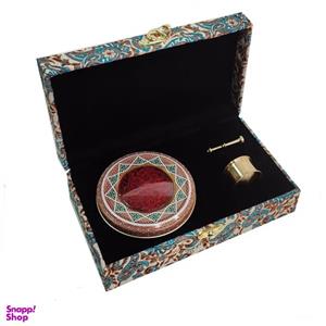 پک هدیه زعفران ستاره زعفرانیه طرح ترمه مدل اطلس