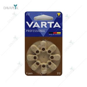 باتری سمعک وارتا شماره 312 تعداد 8عددی - Varta Hearing Aid Batteries No312 8Pcs