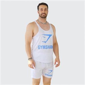 ست مردانه تاپ بند نازک و شلوارک سوزنی Gym Shark کد 51038 عمده