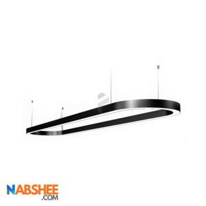 لوستر نور خطی مستطیل 180 × 80 سانت کد Oval-80180 (بدون نور)