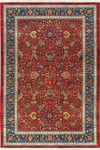 فرش محتشم 1000 شانه کلکسیون سنتی کد 25CS0360 زمینه لاکی (غیربرجسته)