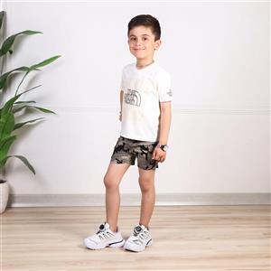 ست دو تیکه تی شرت با شلوارک طرح لی پسرانه (ایراد دار)