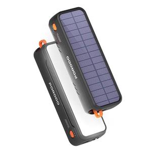 پاوربانک سولار Porodo ظرفیت 20000mAh مدل Solar-Powered با فست شارژ 22.5W