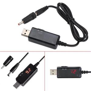 کابل USB افزاینده ولتاژ DC با خروجی 9V و 12V به همراه نمایشگر