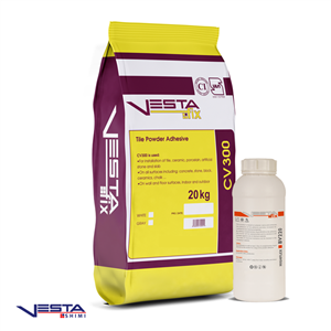 چسب کاشی پرسلان با مکمل - دوجزئی (مناسب استخر،پارکینگ،حیاط،روف گاردن) (CV300Highflex BV220)