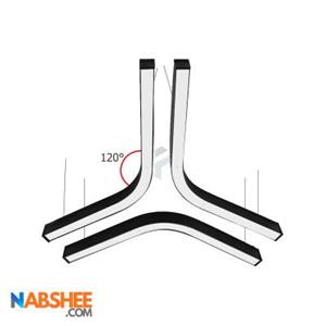 لوستر نور خطی ستاره 3 تکه 160 سانتی کد Star3050-160 (بدون نور)