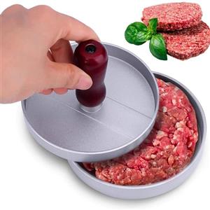 همبرگر زن و کباب زن خارجی برگر زن دسته چوبی بدنه چدن(اصل)