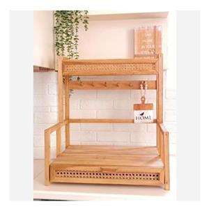 استند کافی بار دو طبقه حصیری